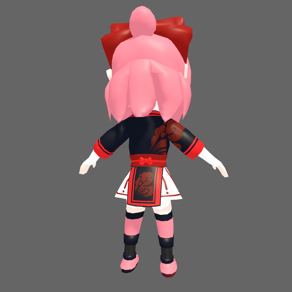 オリジナル3Dモデル「カンフーガール」