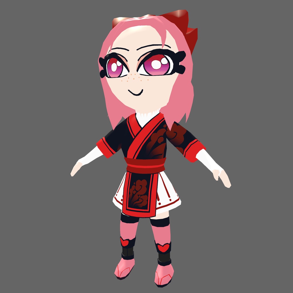 オリジナル3Dモデル「カンフーガール」