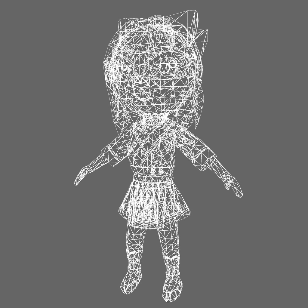 オリジナル3Dモデル「カンフーガール」