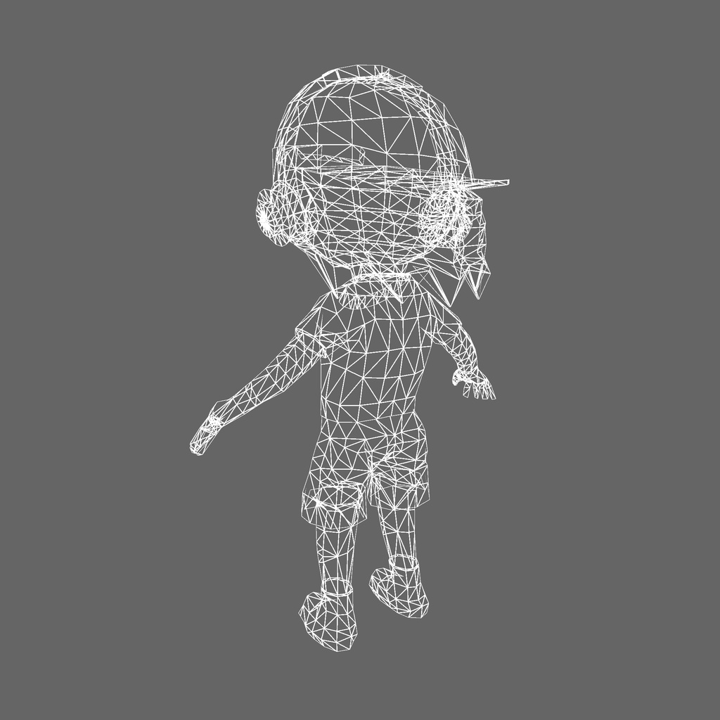 オリジナル3Dモデル「黒人系ラッパー」