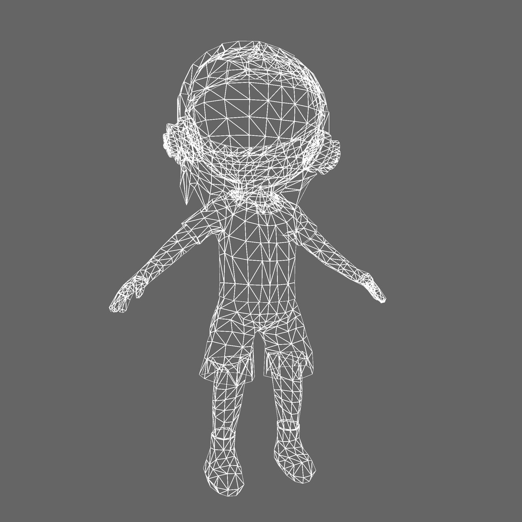 オリジナル3Dモデル「黒人系ラッパー」