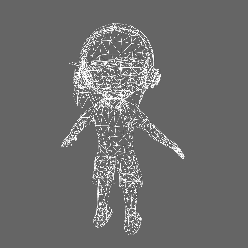 オリジナル3Dモデル「黒人系ラッパー」