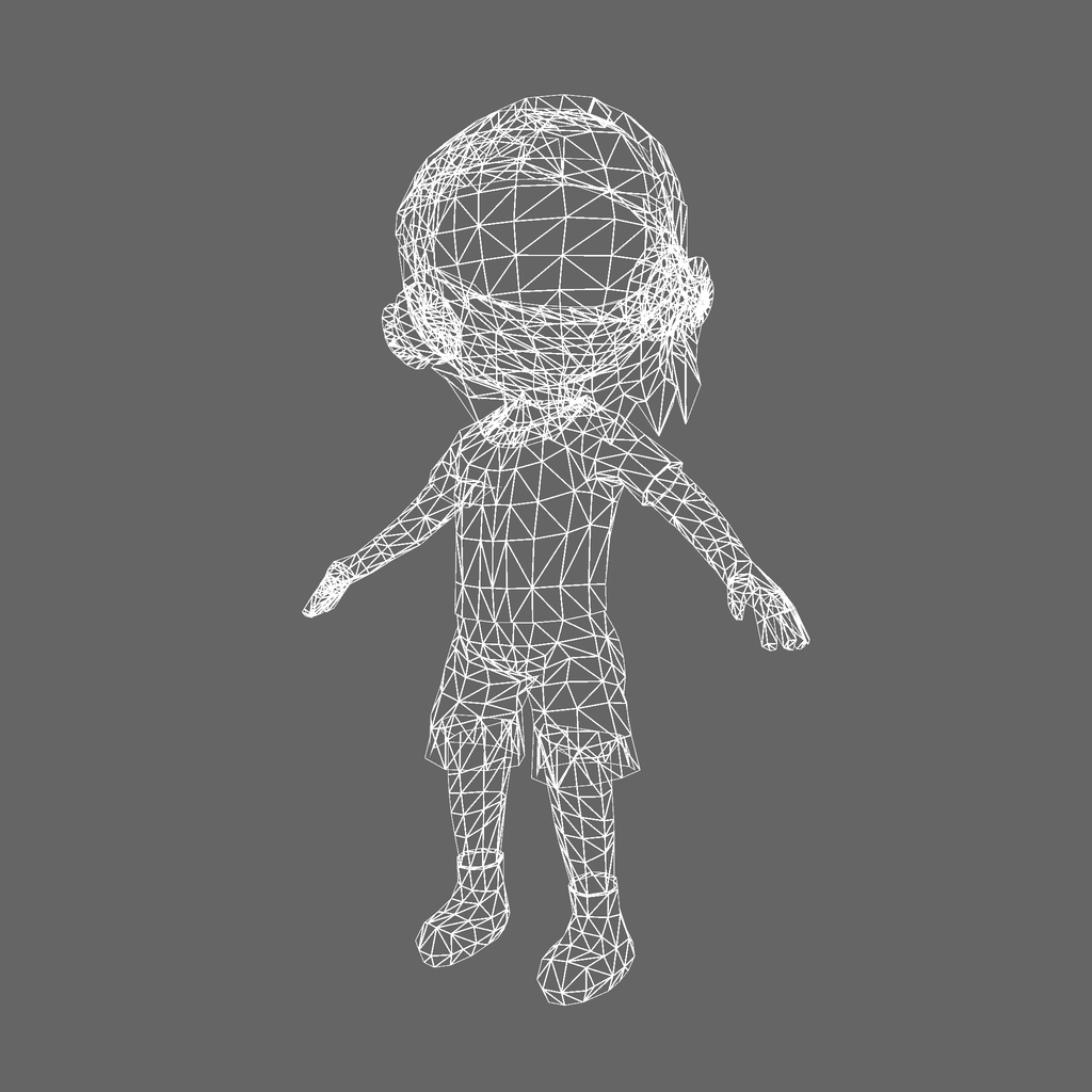 オリジナル3Dモデル「黒人系ラッパー」