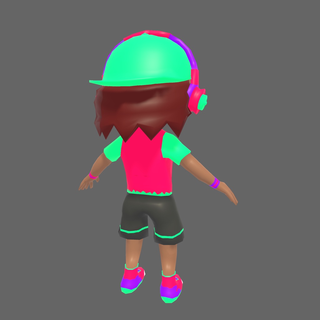 オリジナル3Dモデル「黒人系ラッパー」