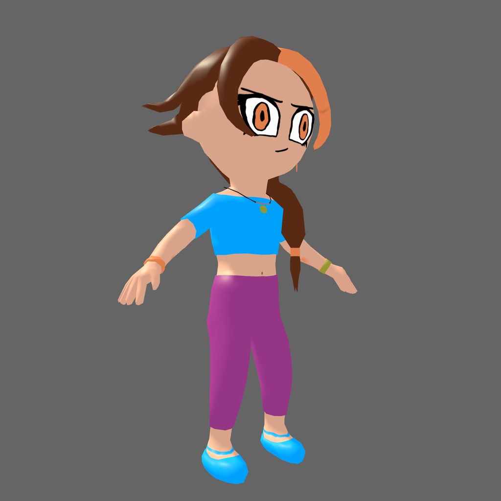 オリジナル3Dモデル「黒人系ヤングガール」