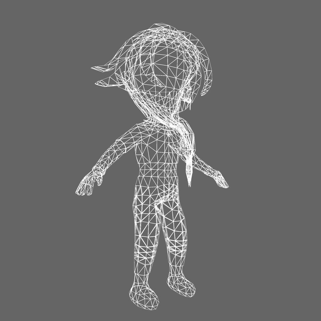 オリジナル3Dモデル「黒人系ヤングガール」