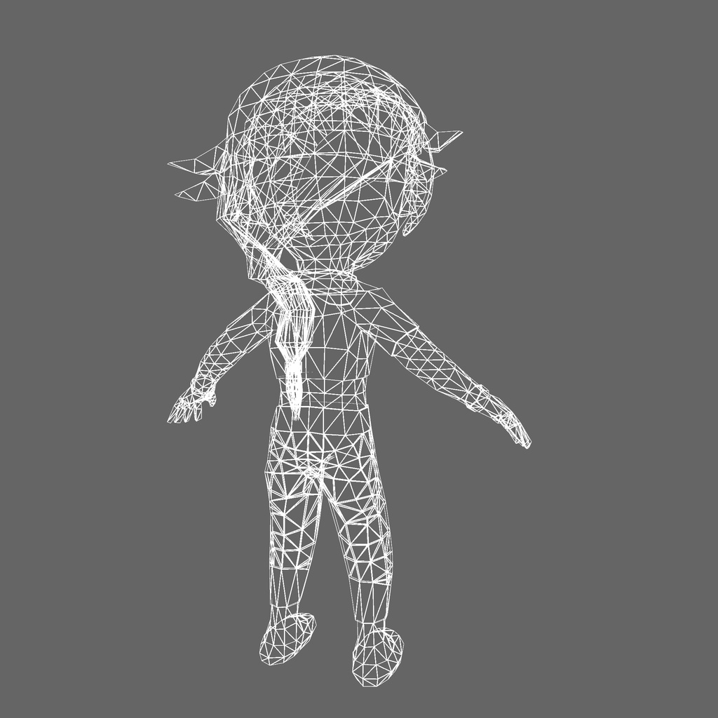 オリジナル3Dモデル「黒人系ヤングガール」