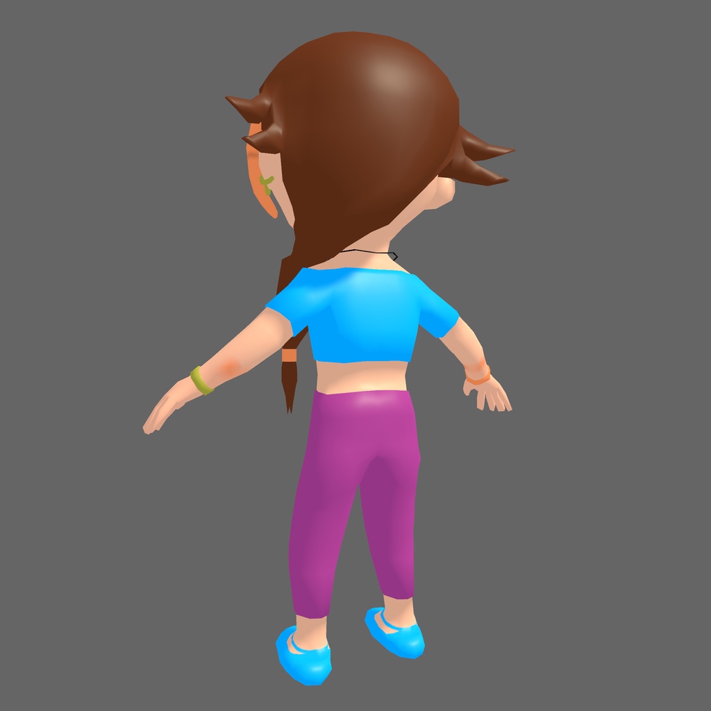 オリジナル3Dモデル「黒人系ヤングガール」