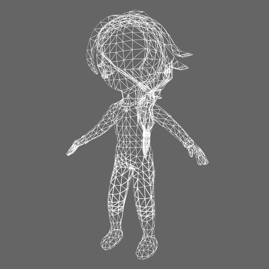 オリジナル3Dモデル「黒人系ヤングガール」