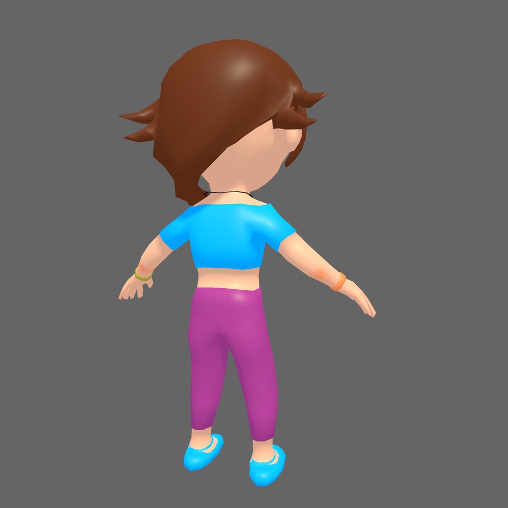 オリジナル3Dモデル「黒人系ヤングガール」