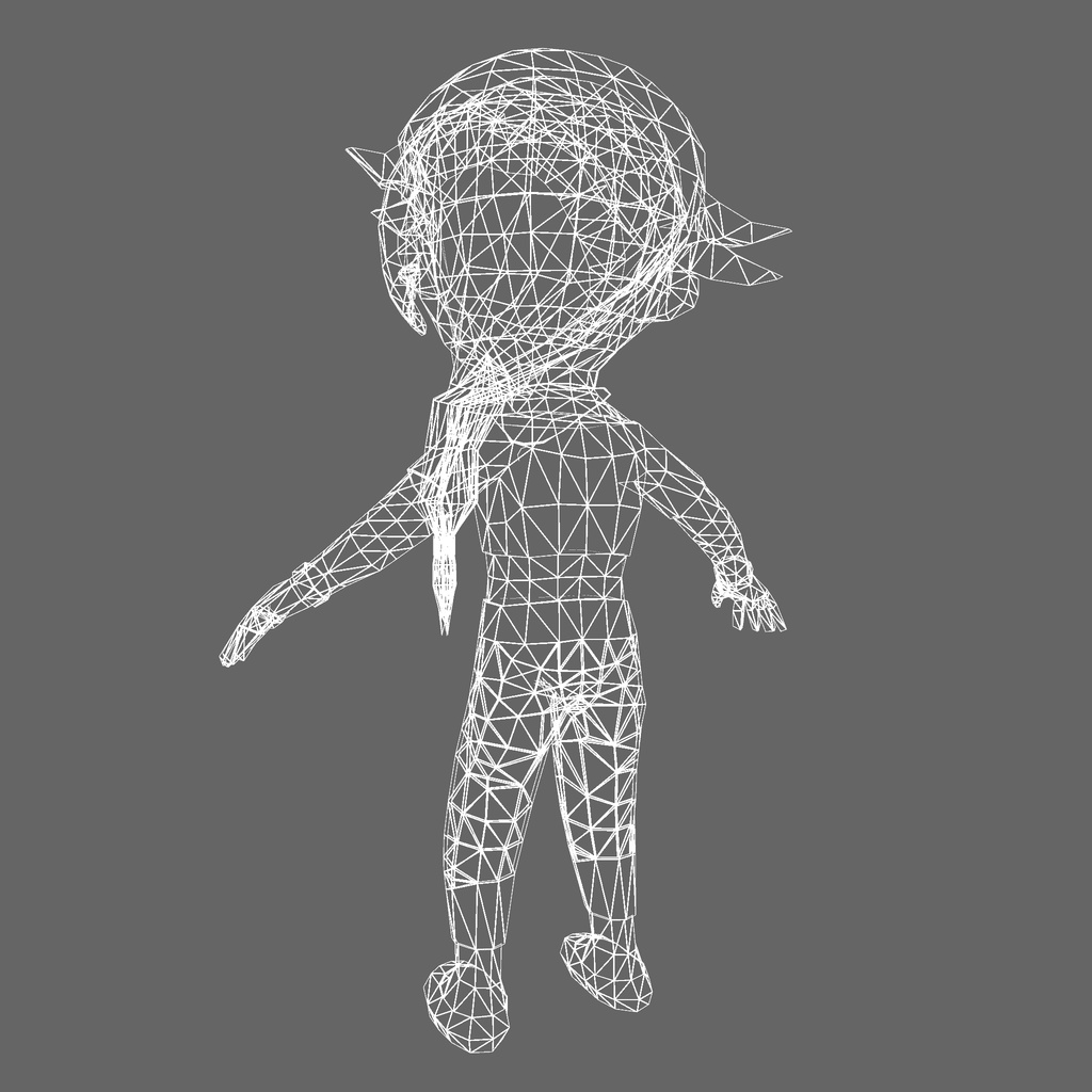 オリジナル3Dモデル「黒人系ヤングガール」