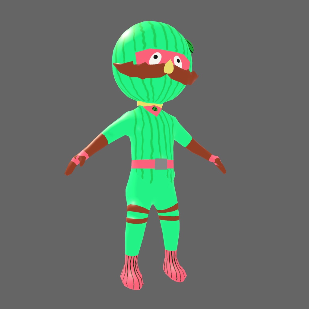 オリジナル3Dモデル「メロンマン」