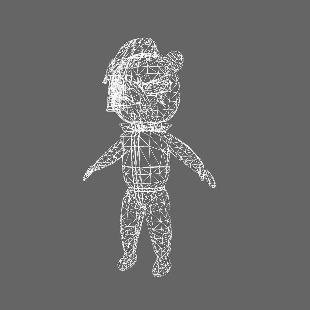 オリジナル3Dモデル「ファンキーしろくまレッド」