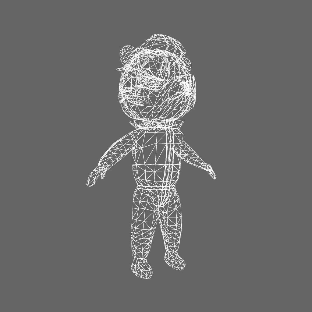 オリジナル3Dモデル「ファンキーしろくまレッド」