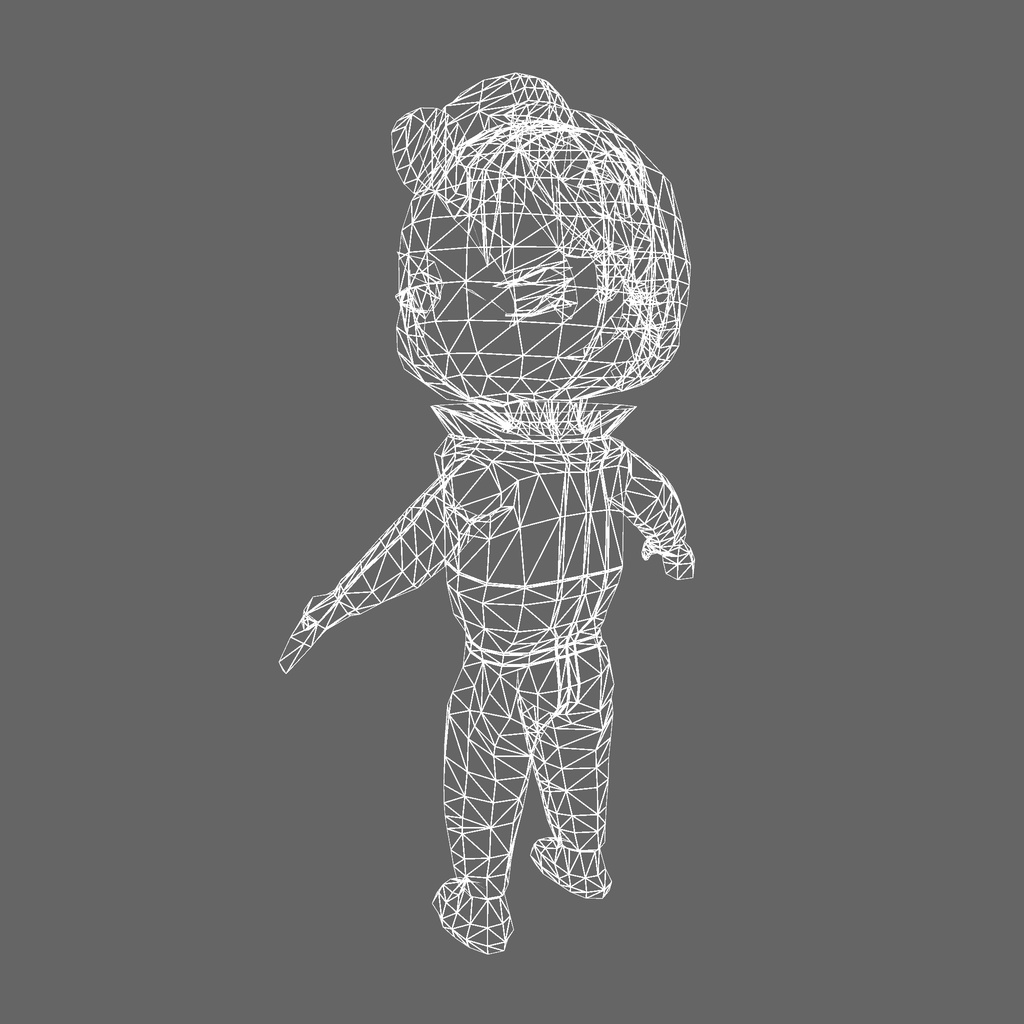 オリジナル3Dモデル「ファンキーしろくまレッド」