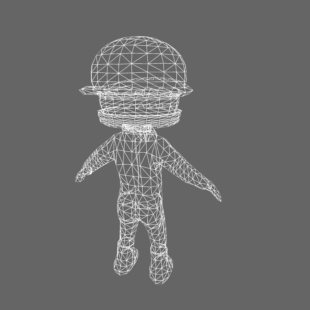 オリジナル3Dモデル「バーガー王子」