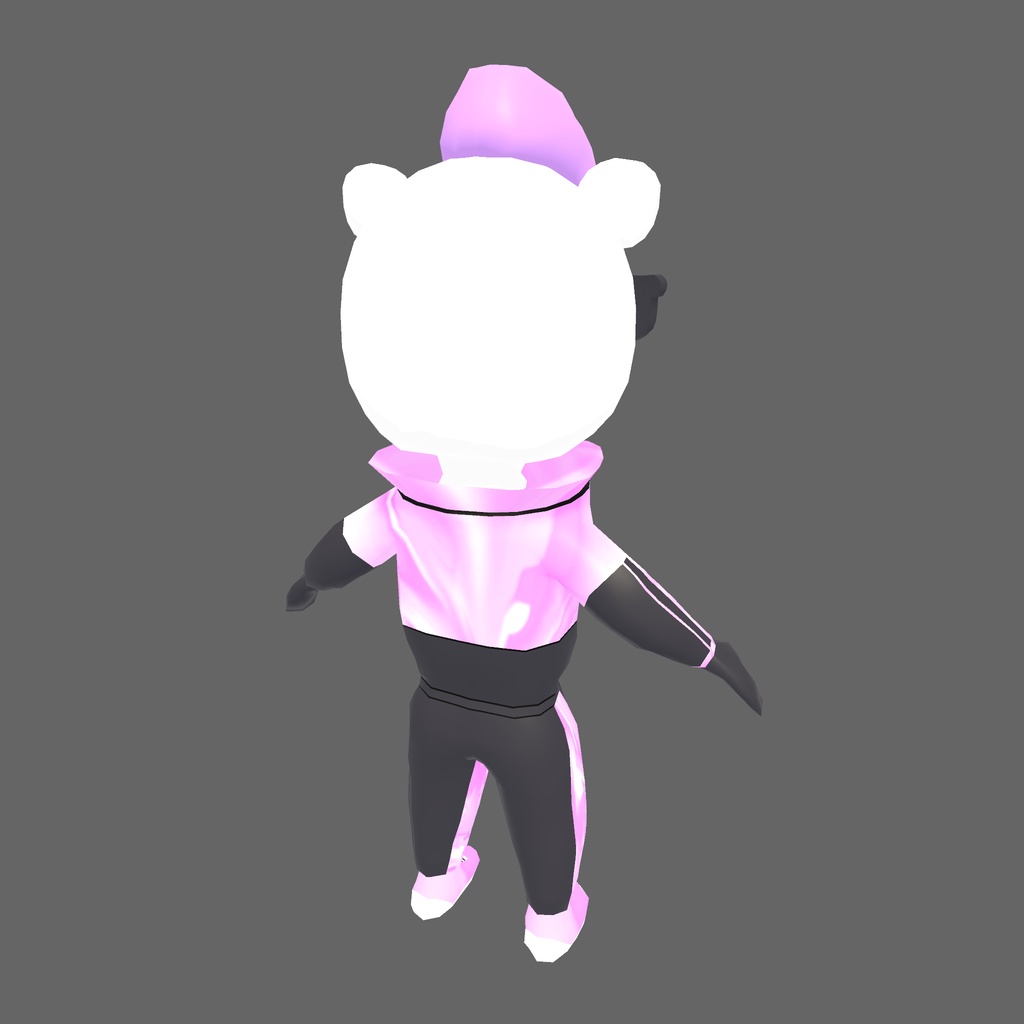 オリジナル3Dモデル「ファンキーしろくまパープル」