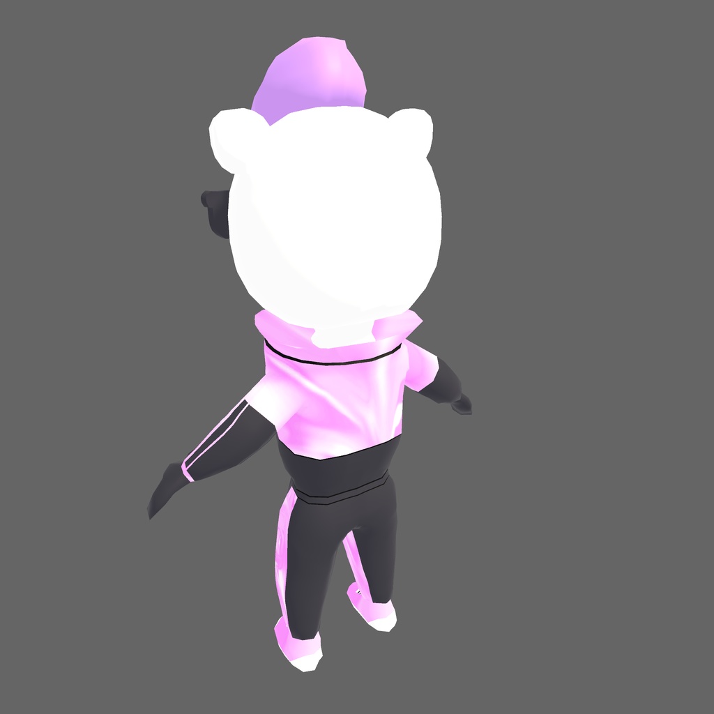 オリジナル3Dモデル「ファンキーしろくまパープル」