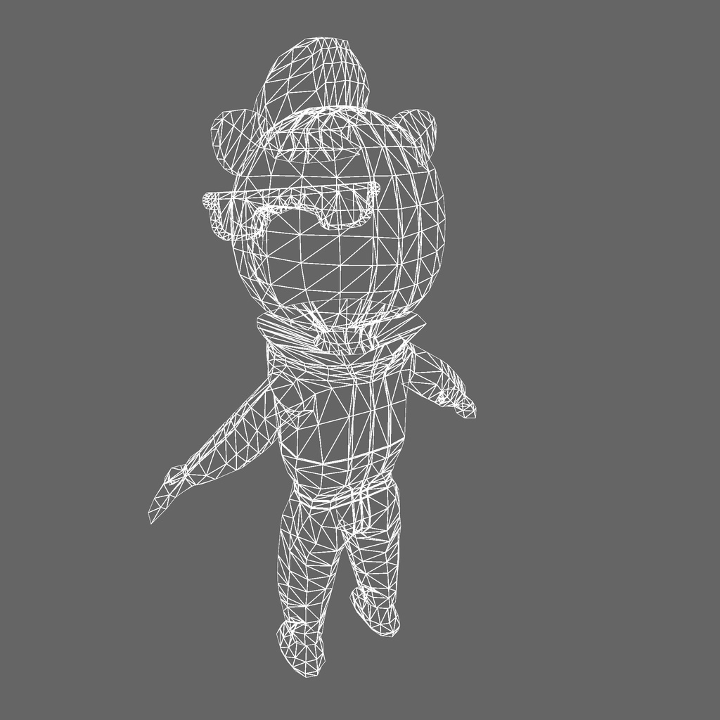 オリジナル3Dモデル「ファンキーしろくまパープル」