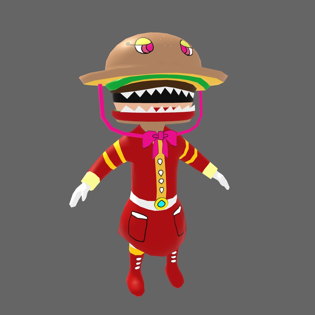 オリジナル3Dモデル「バーガー姫」