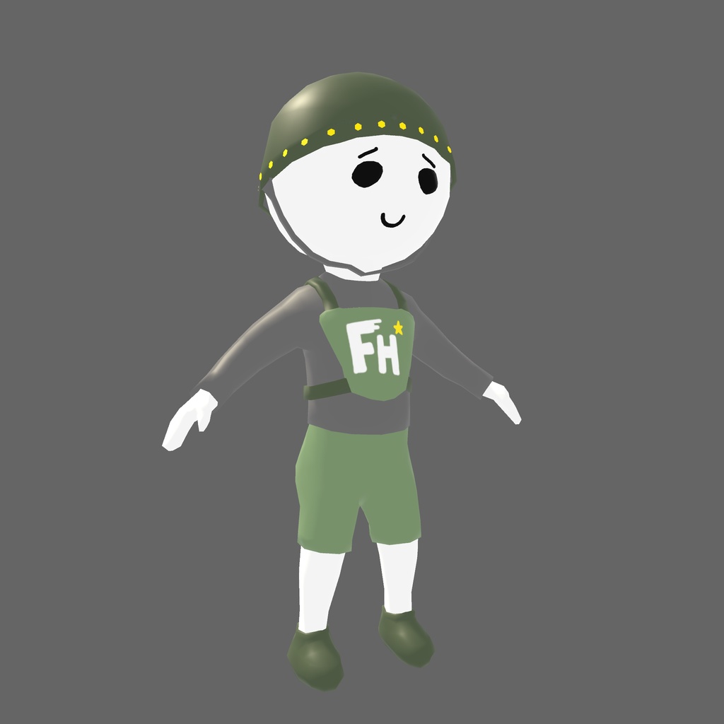 オリジナル3Dモデル「ザコ雑魚兵士」