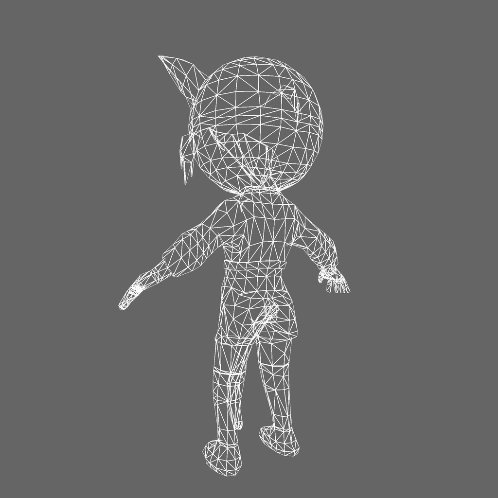 オリジナル3Dモデル「ねこ忍者ブルー」