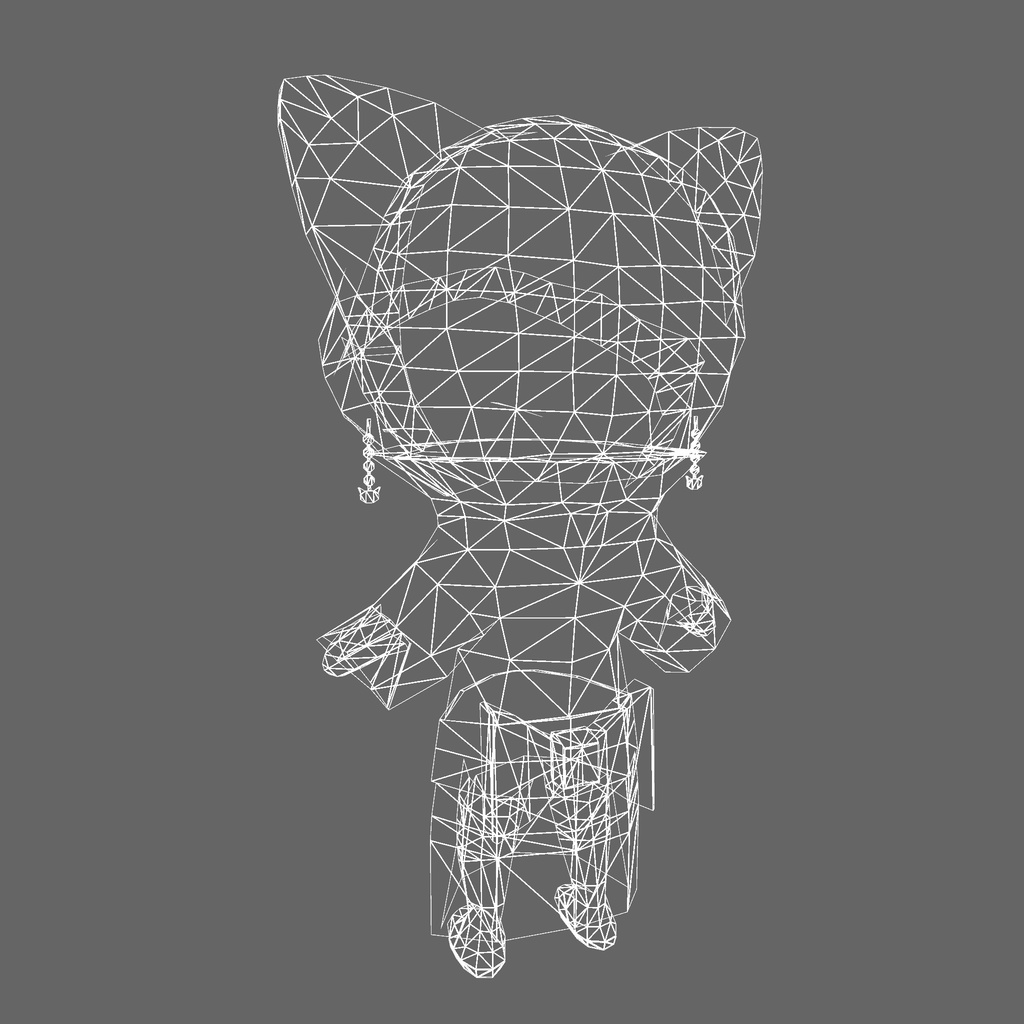 オリジナル3Dモデル「忍び猫ピンク」