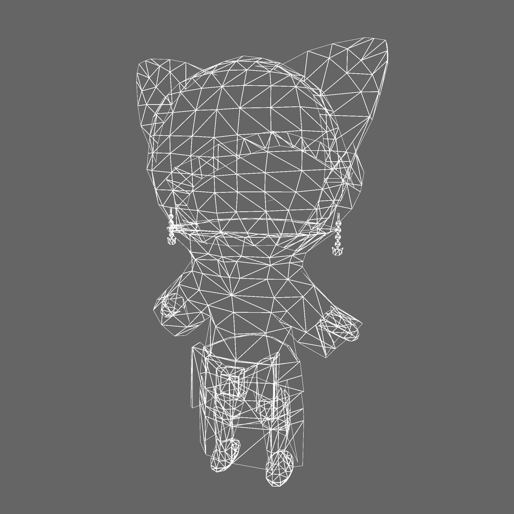 オリジナル3Dモデル「忍び猫ピンク」