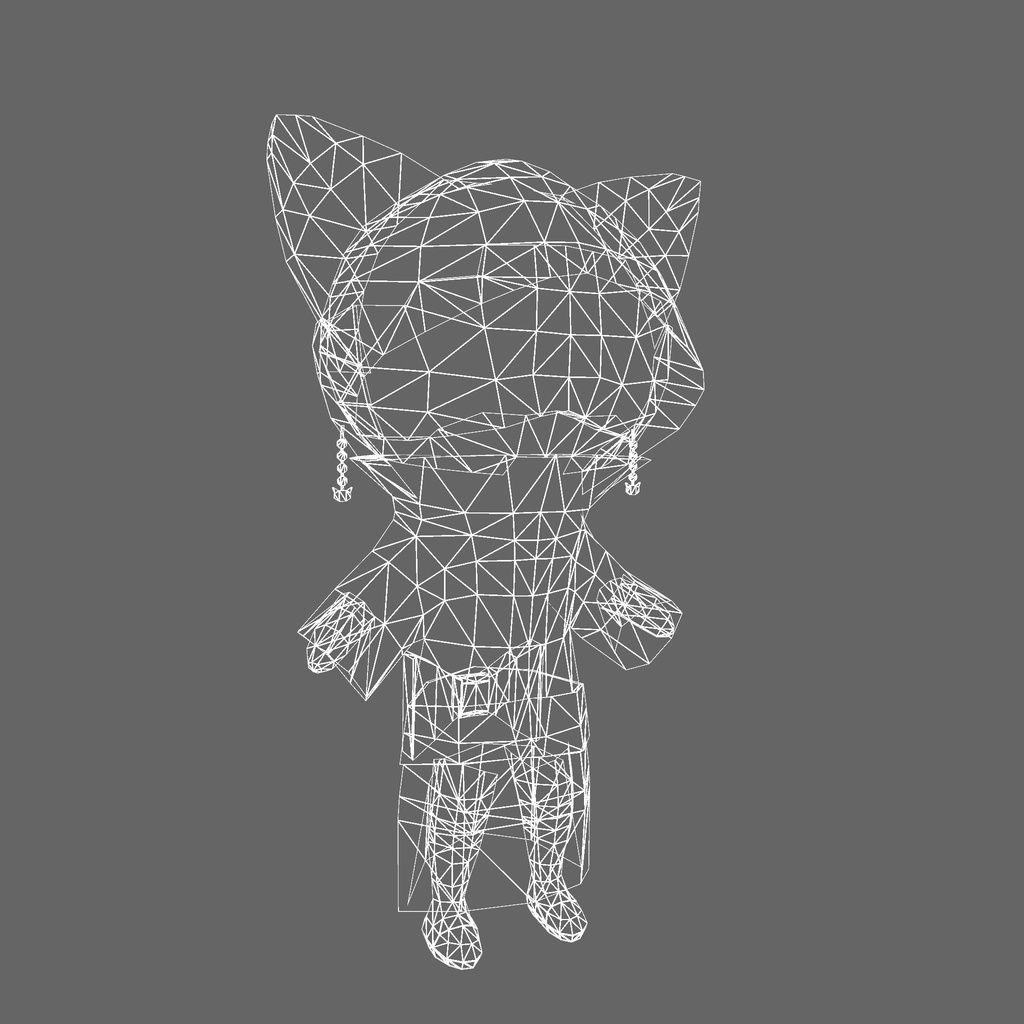 オリジナル3Dモデル「忍び猫ピンク」