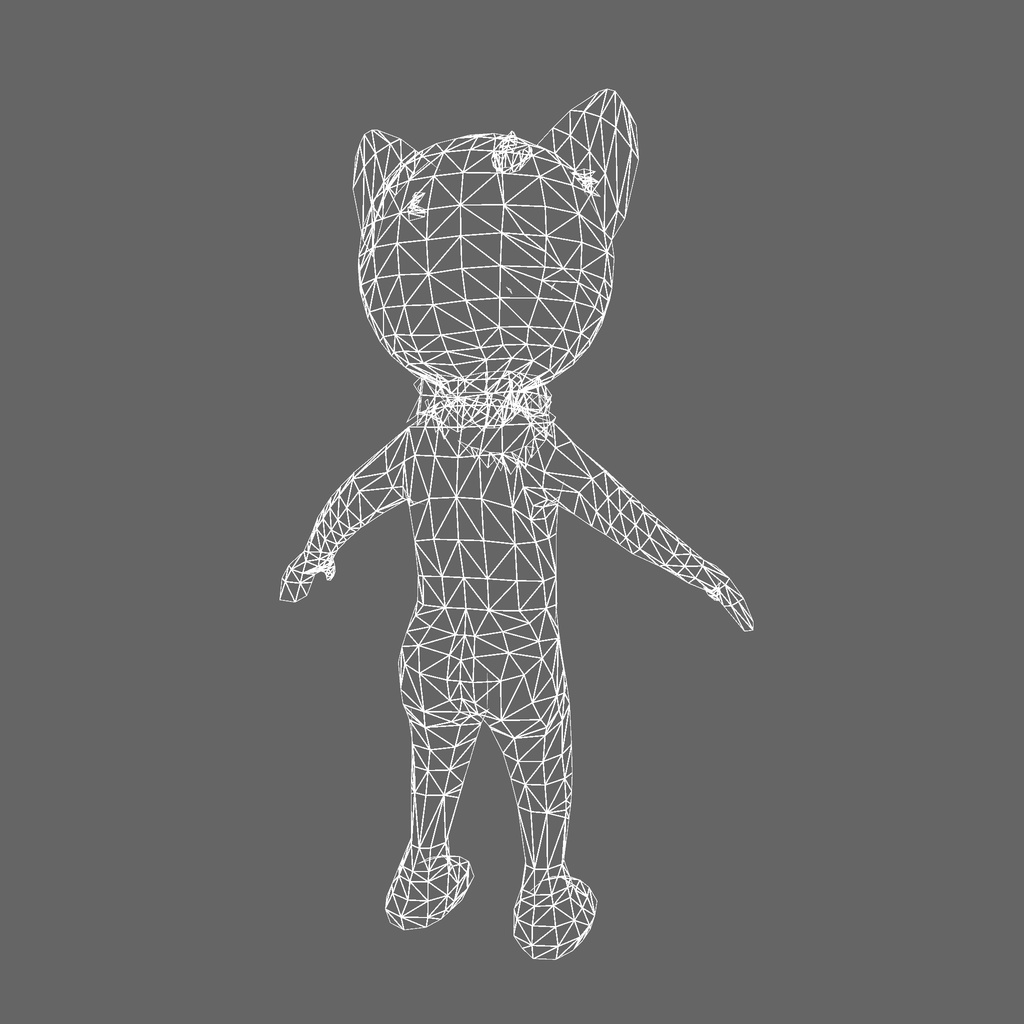 オリジナル3Dモデル「獣 ケモノ ねこ」