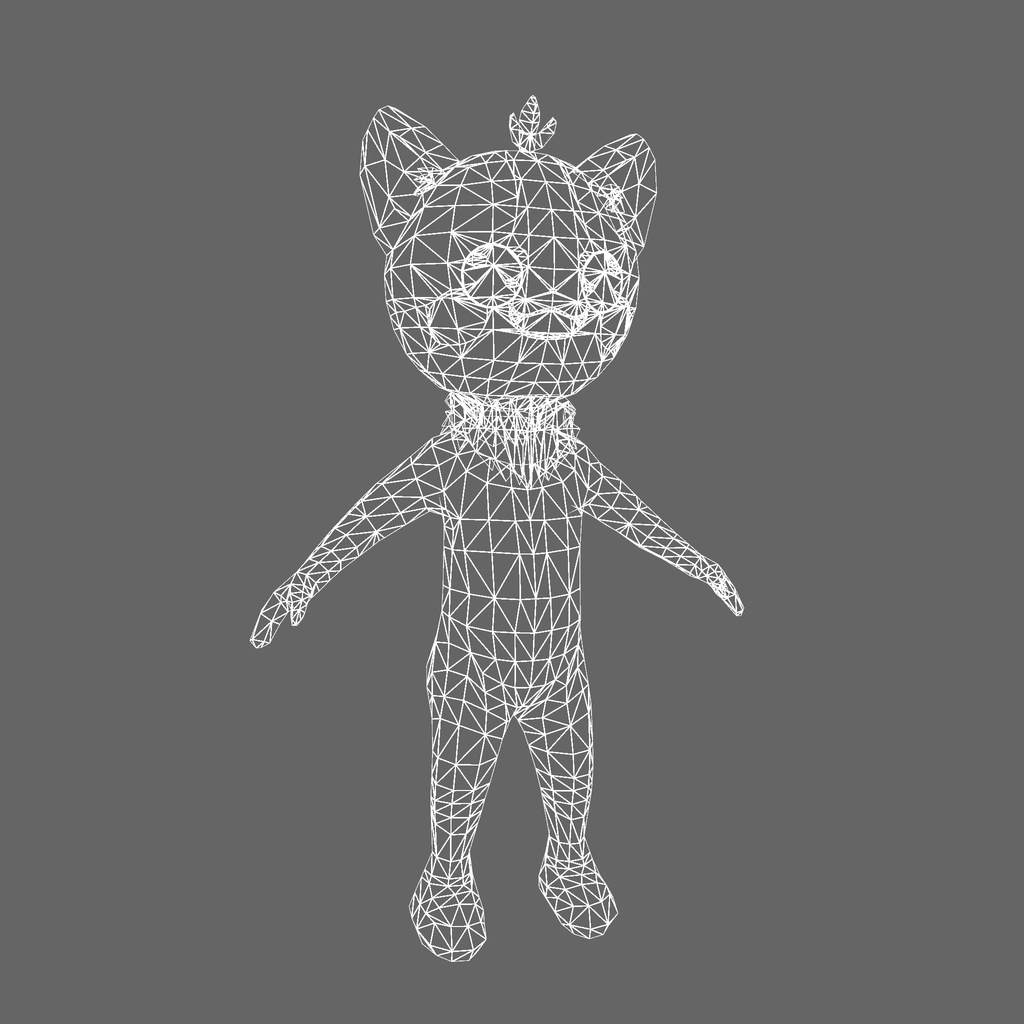 オリジナル3Dモデル「獣 ケモノ ねこ」
