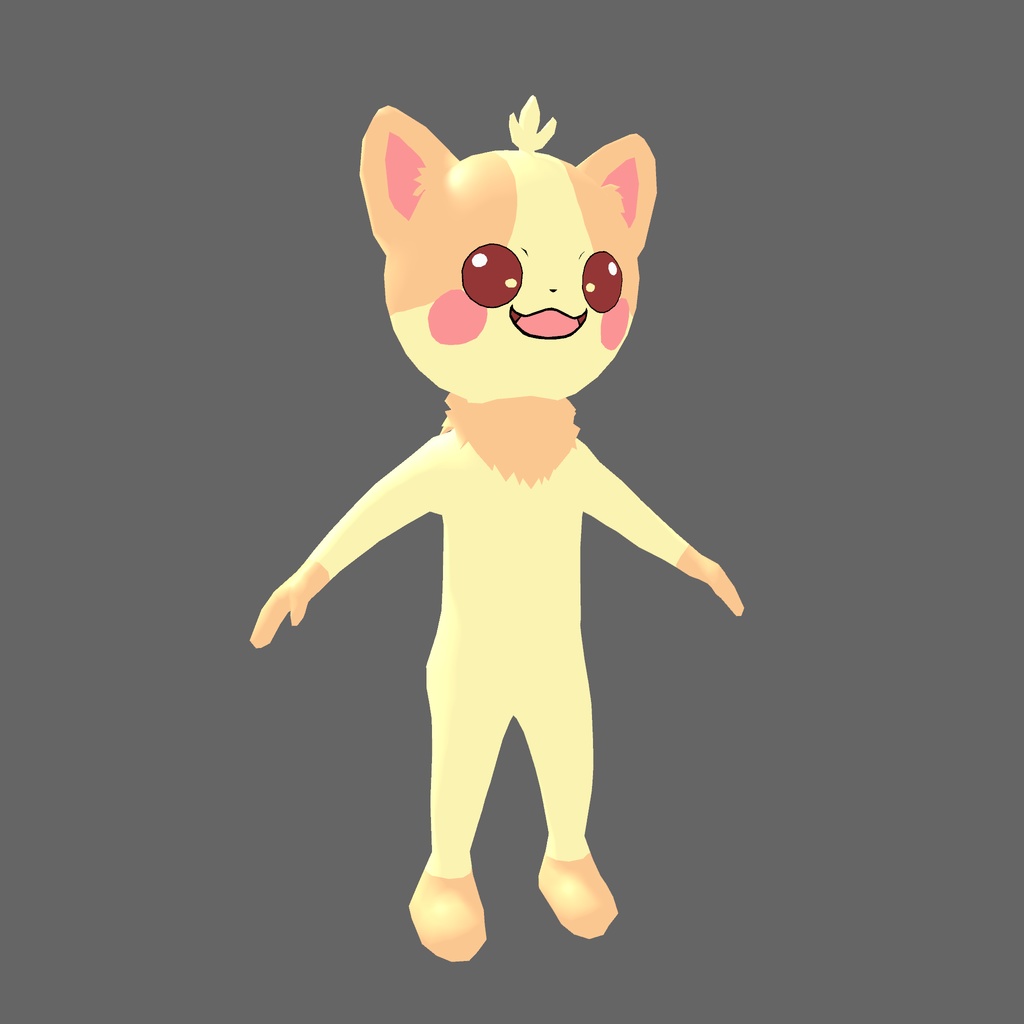 オリジナル3Dモデル「獣 ケモノ ねこ」