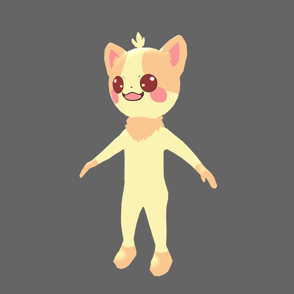 オリジナル3Dモデル「獣 ケモノ ねこ」