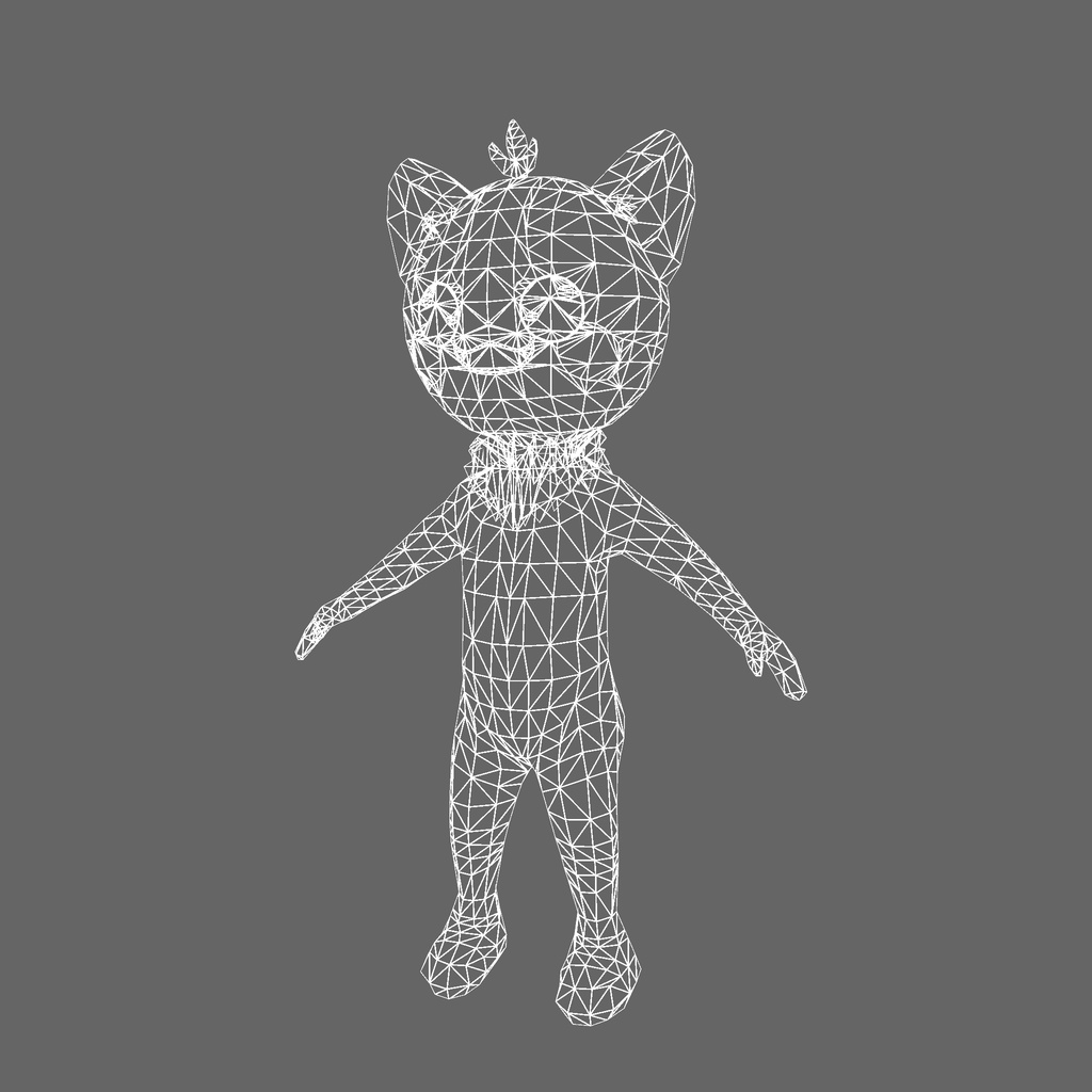 オリジナル3Dモデル「獣 ケモノ ねこ」