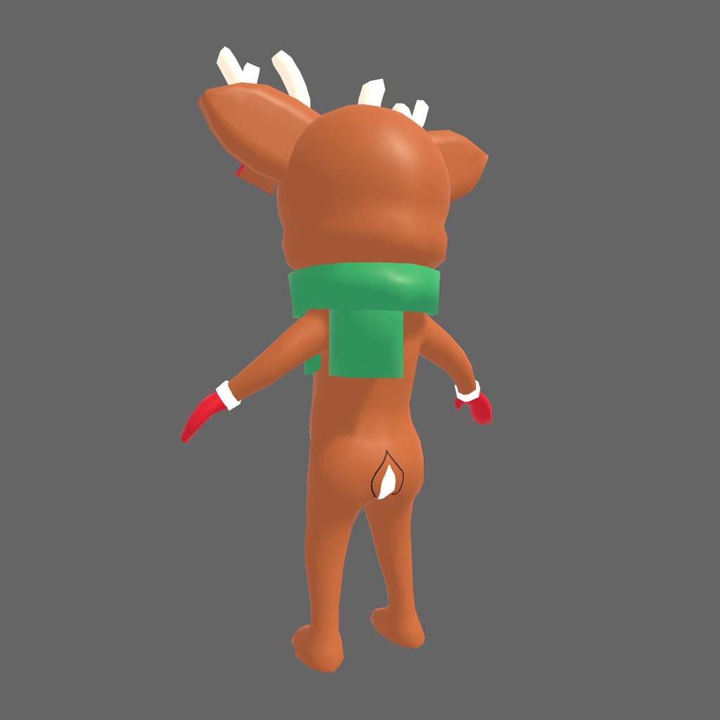 オリジナル3Dモデル「トナカイの着ぐるみガール」