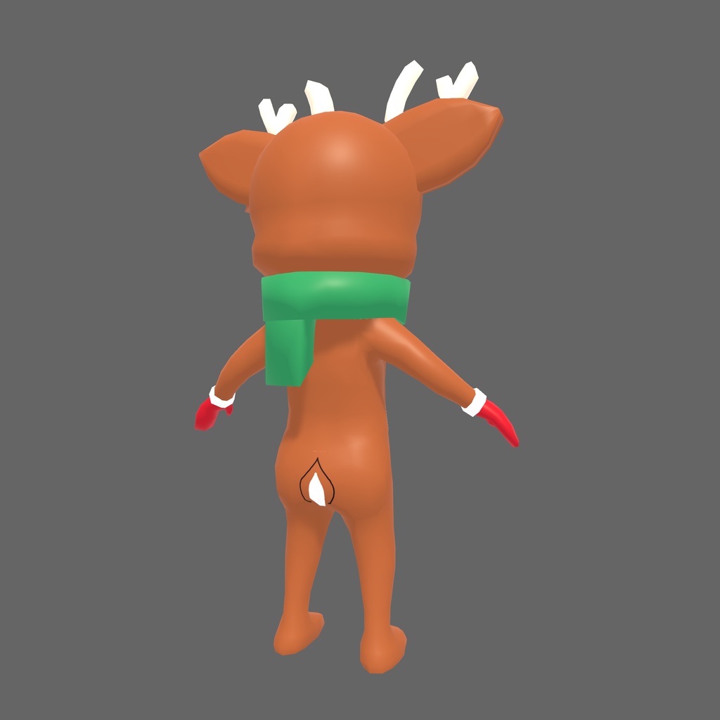 オリジナル3Dモデル「トナカイの着ぐるみガール」