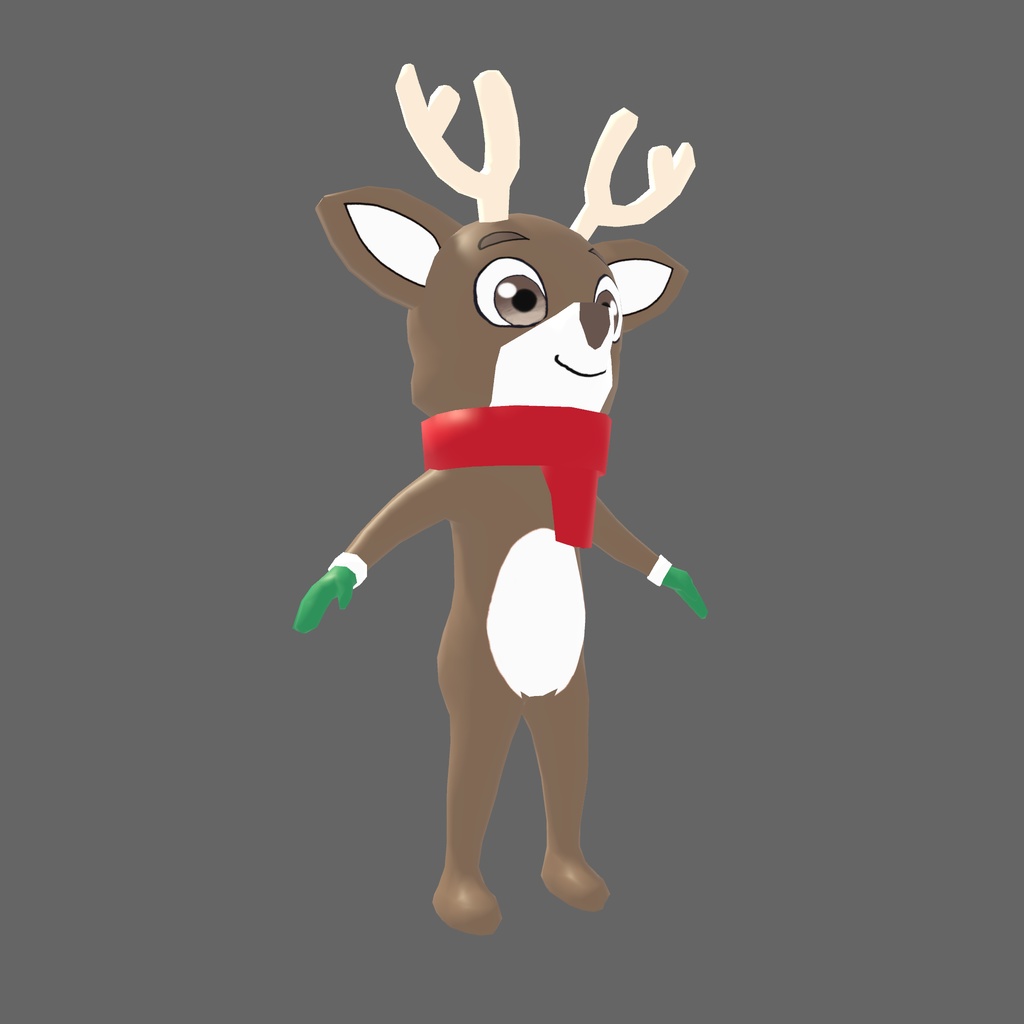オリジナル3Dモデル「トナカイの着ぐるみボーイ」