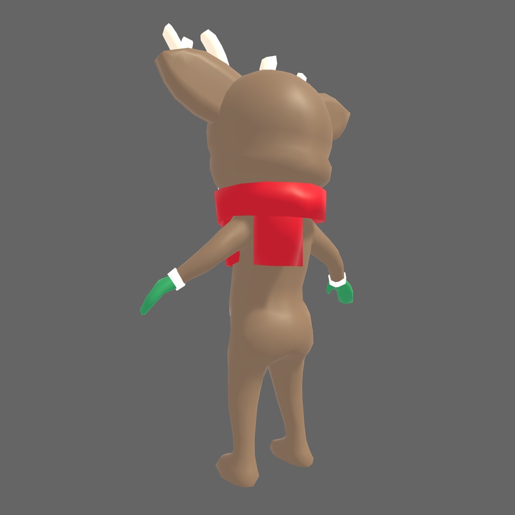 オリジナル3Dモデル「トナカイの着ぐるみボーイ」