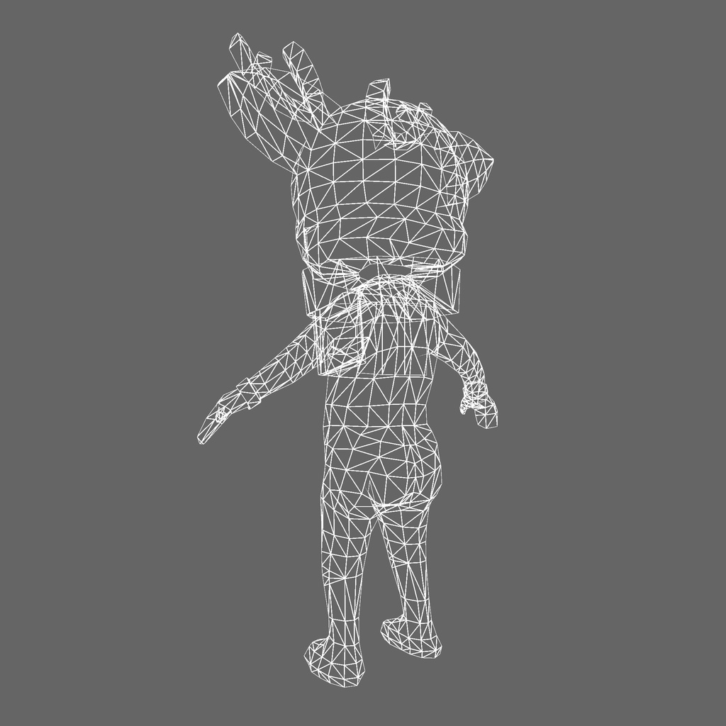 オリジナル3Dモデル「トナカイの着ぐるみボーイ」