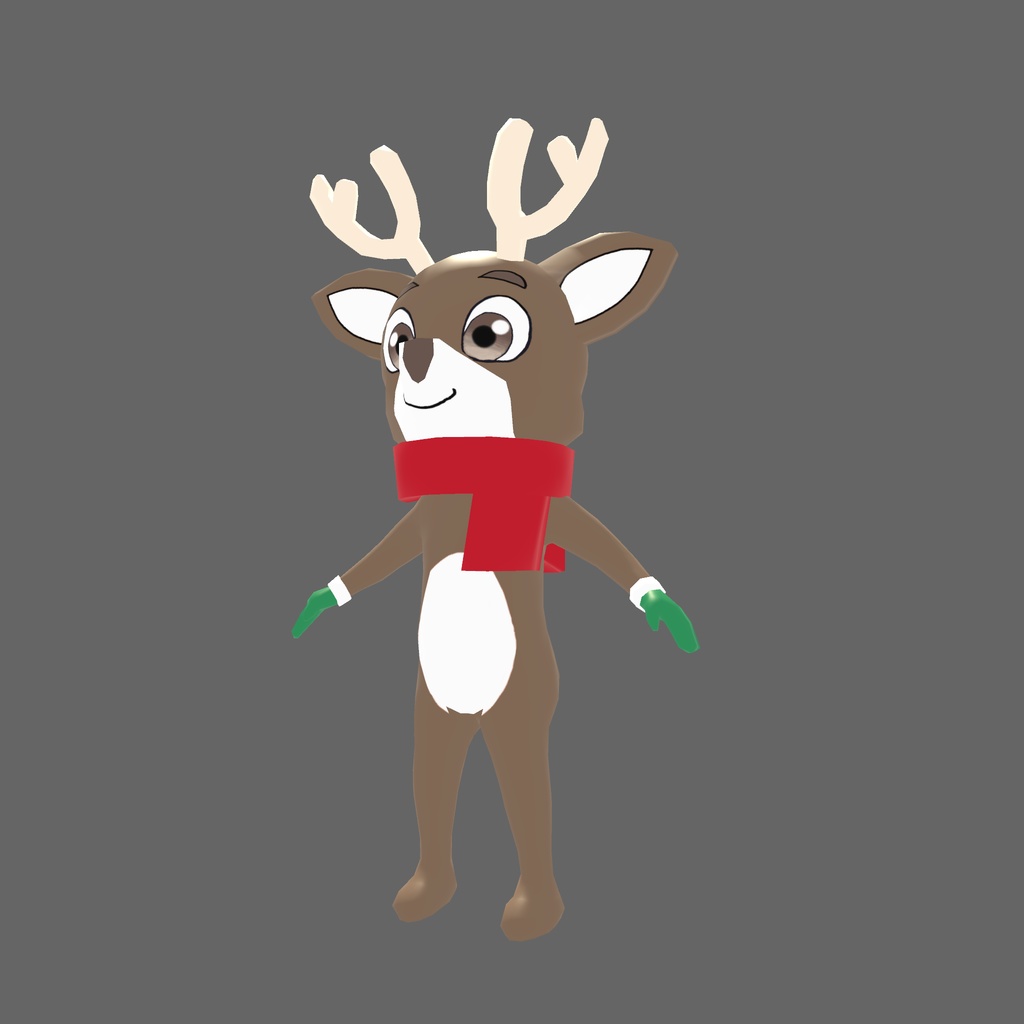 オリジナル3Dモデル「トナカイの着ぐるみボーイ」
