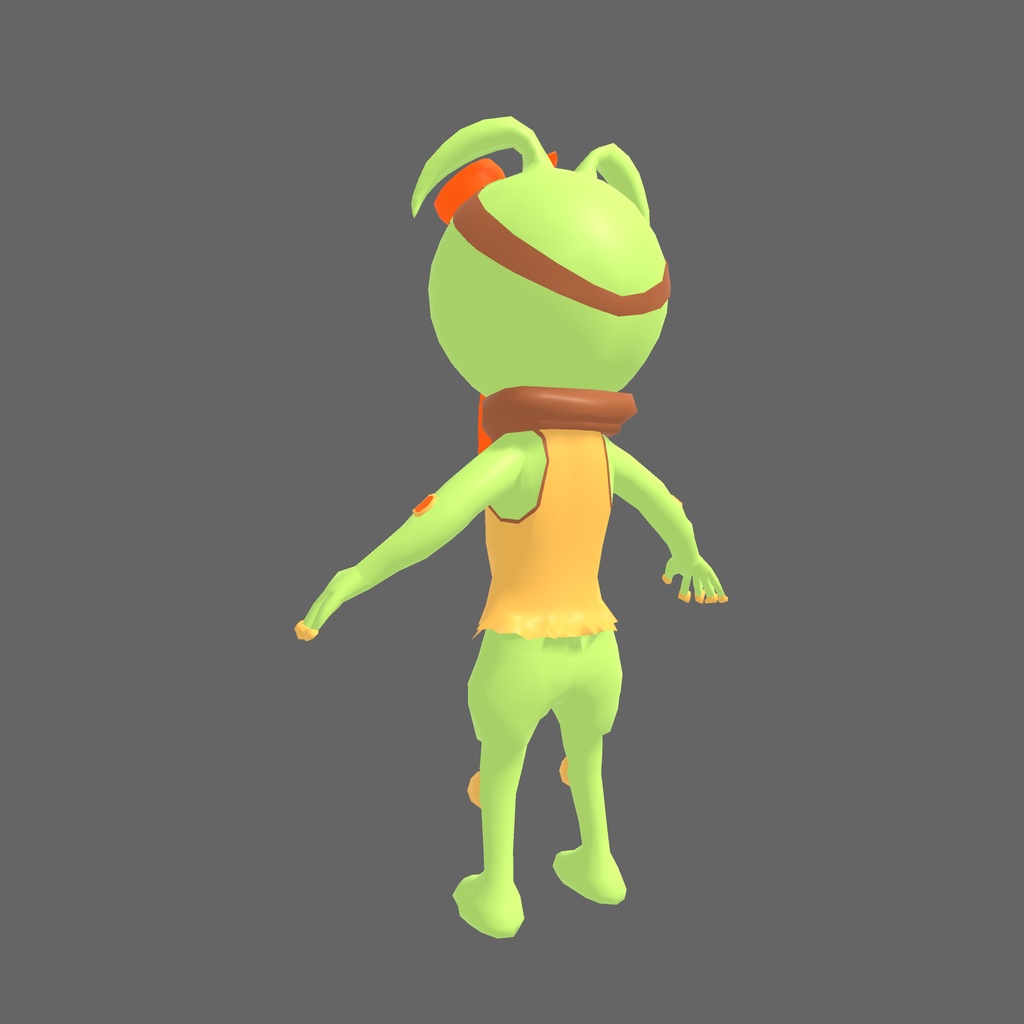 オリジナル3Dモデル「獣 ケモノ みどりトカゲ」