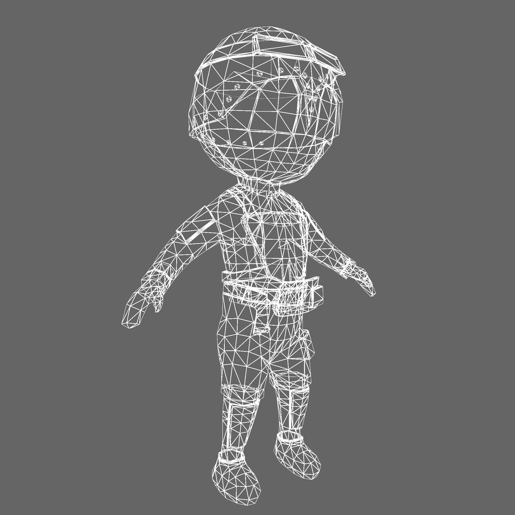 オリジナル3Dモデル「カートゥーンサイコ兵士」