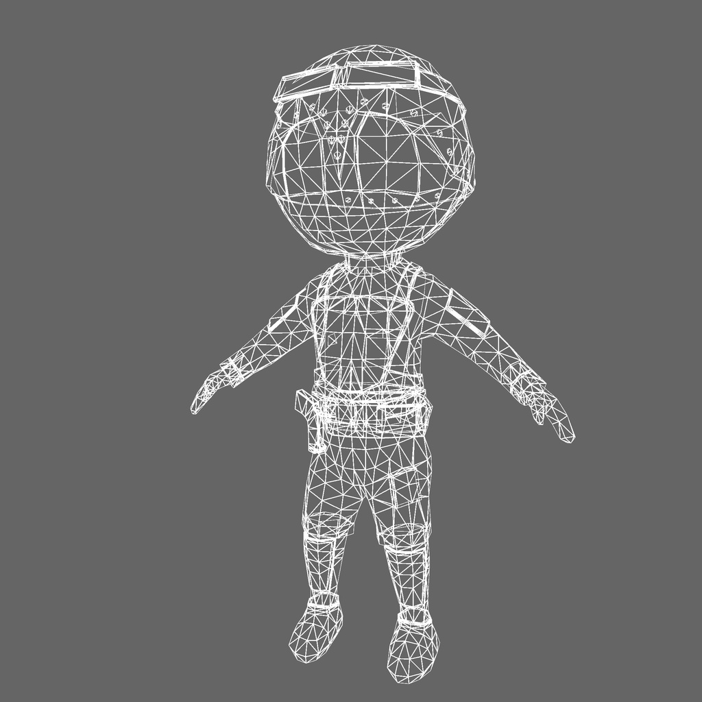 オリジナル3Dモデル「カートゥーンサイコ兵士」