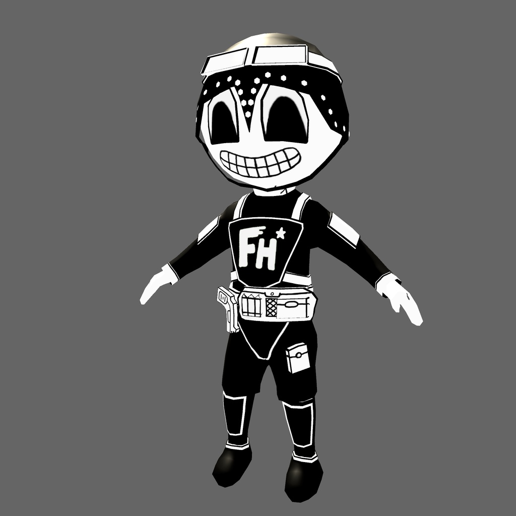 オリジナル3Dモデル「カートゥーンサイコ兵士」