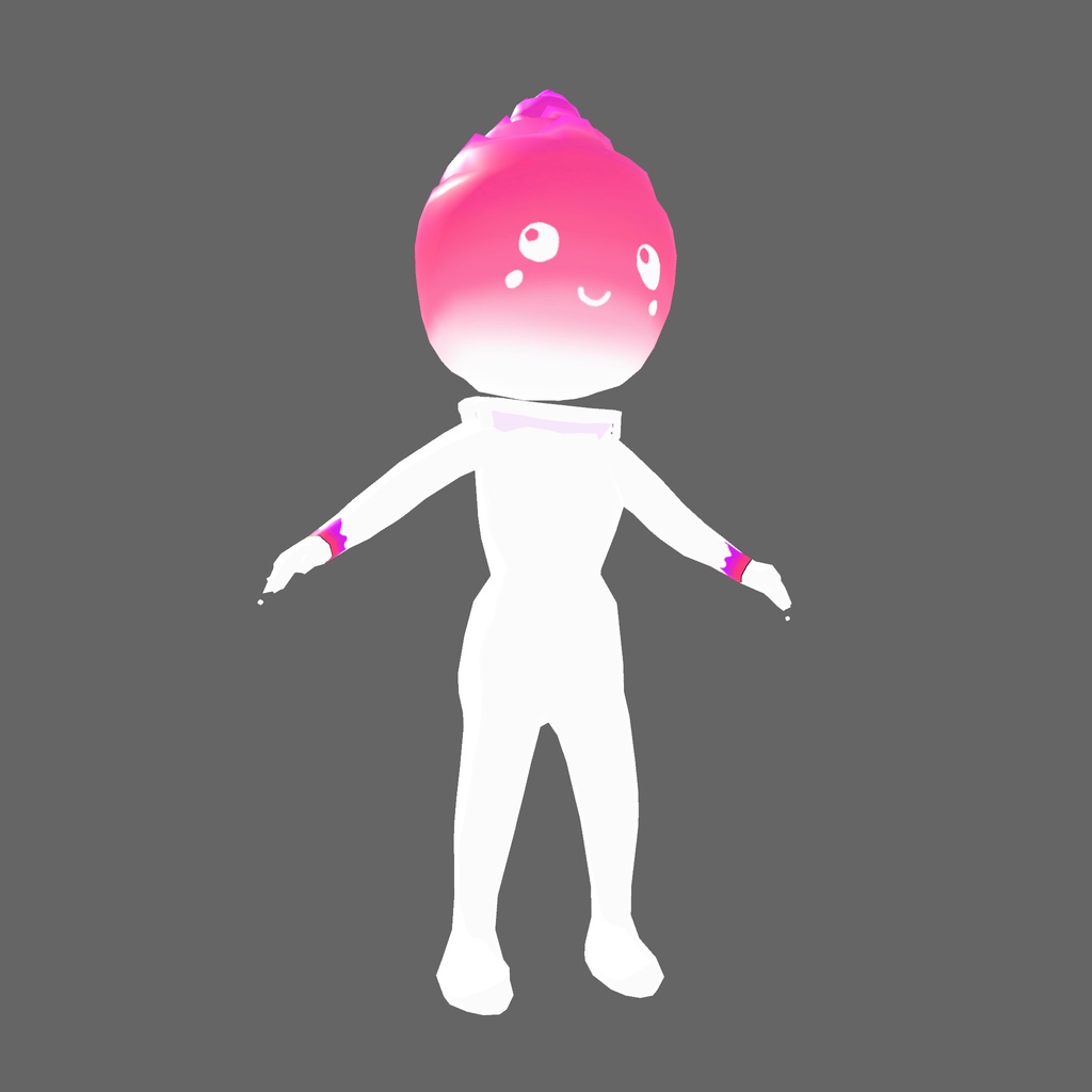 オリジナル3Dモデル「ゆるふわロウソクガール」