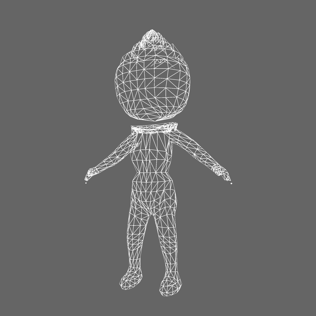 オリジナル3Dモデル「ゆるふわロウソクガール」