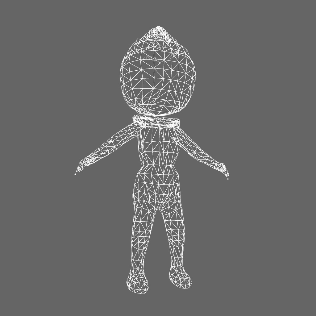 オリジナル3Dモデル「ゆるふわロウソクガール」