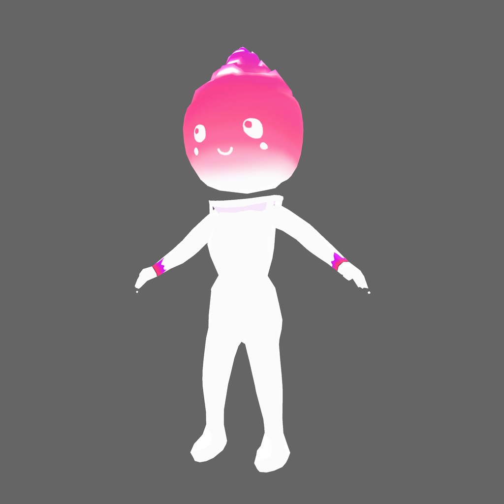 オリジナル3Dモデル「ゆるふわロウソクガール」