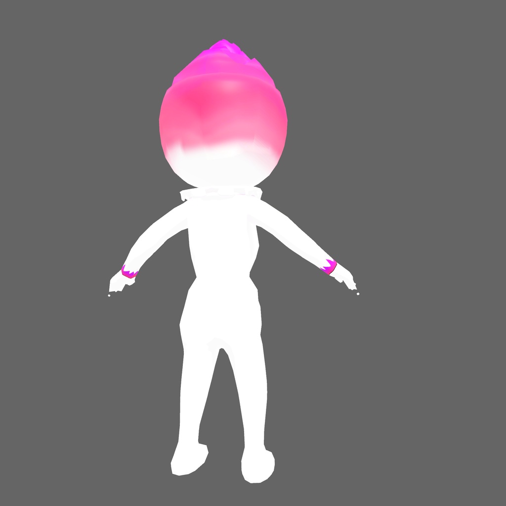 オリジナル3Dモデル「ゆるふわロウソクガール」