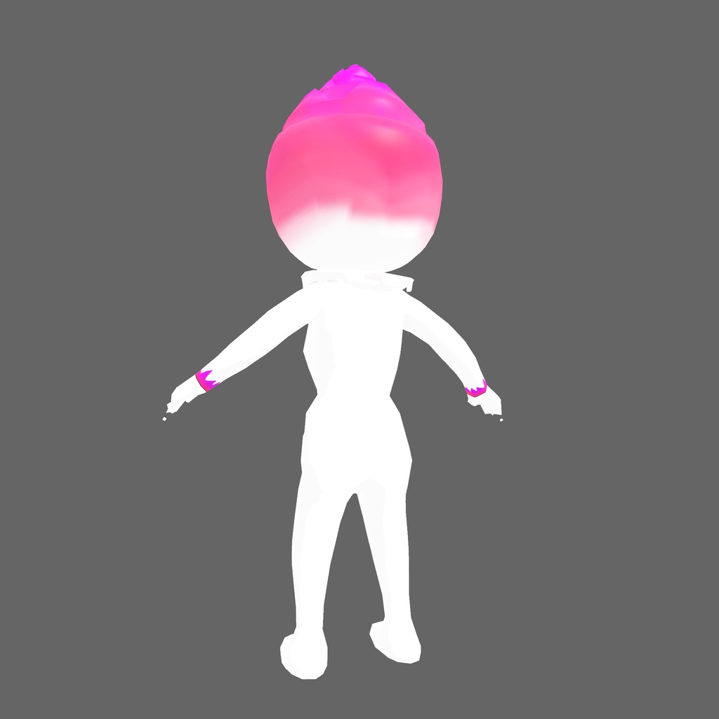 オリジナル3Dモデル「ゆるふわロウソクガール」